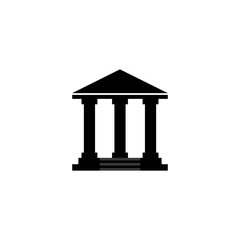 Bank building icon logo