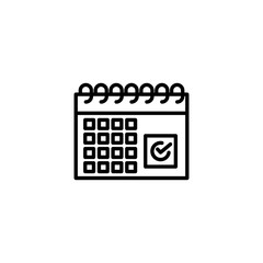 Calendar outline icon logo