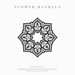 Flower Mandala. Vintage decorative elements. Oriental pattern, vector illustration.