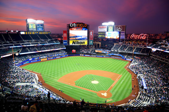 New York, NY, U.S.A. - Field in Citi Field: Citi Field is a baseball park located in Flushing Meadows–Corona Park in New York City.