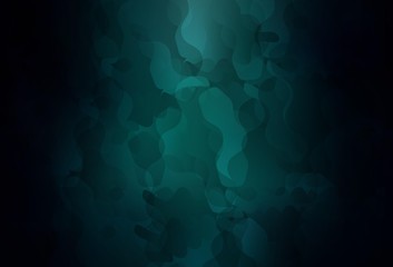 Dark Green vector template with chaotic shapes.