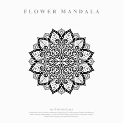 Flower Mandala. Vintage decorative elements. Oriental pattern, vector illustration.