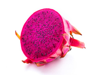 fresh pitaya on white background