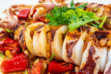 Chinese cuisine delicious braised squid