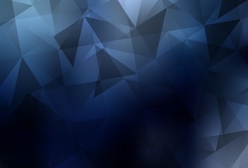 Obraz premium Dark BLUE vector abstract polygonal template.
