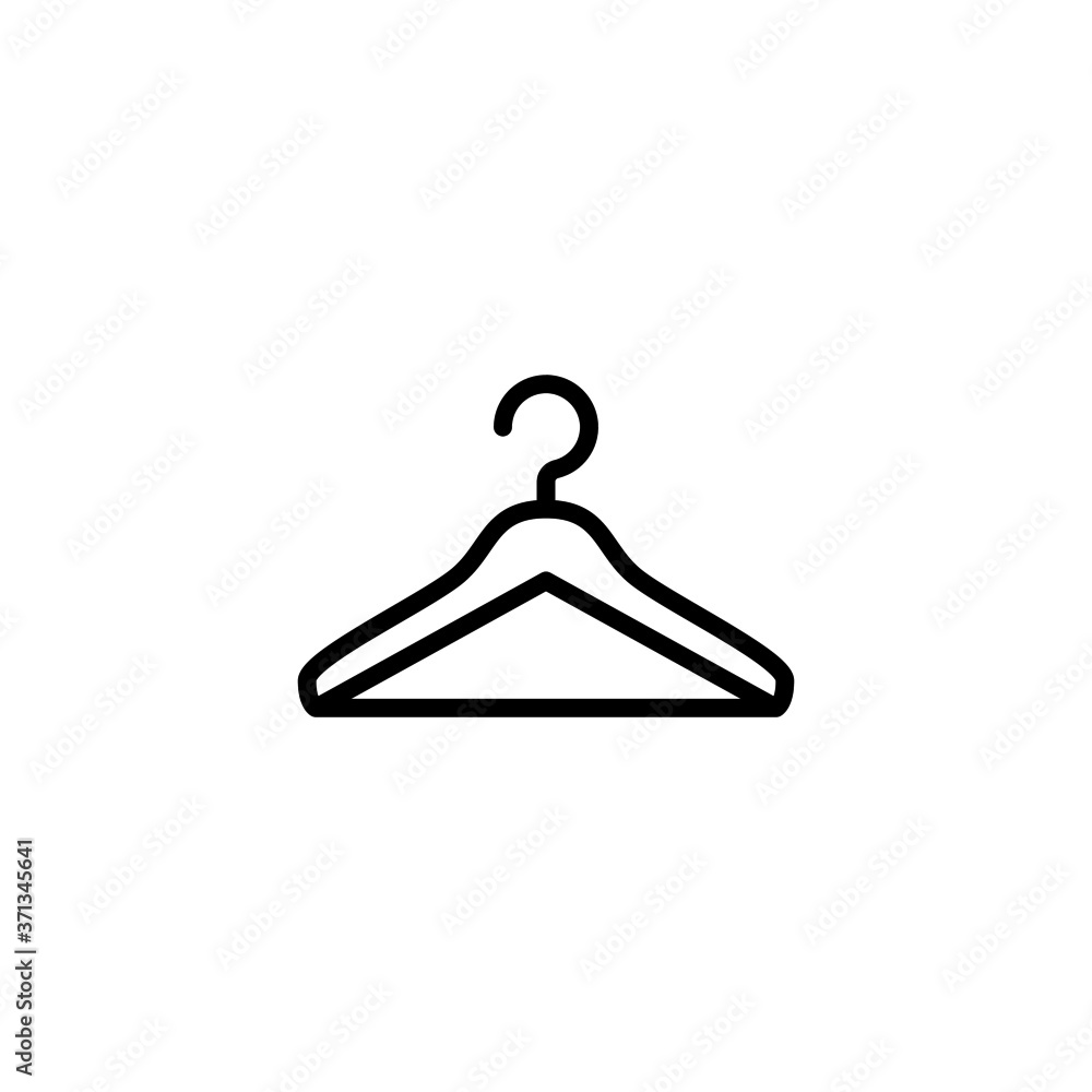 Canvas Prints Hanger icon  in black line style icon, style isolated on white background