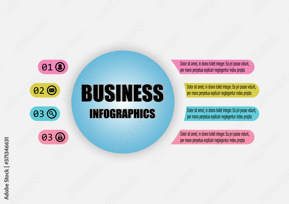 Poster the circle vector design template icon for illustration. planning presentation business infographic 