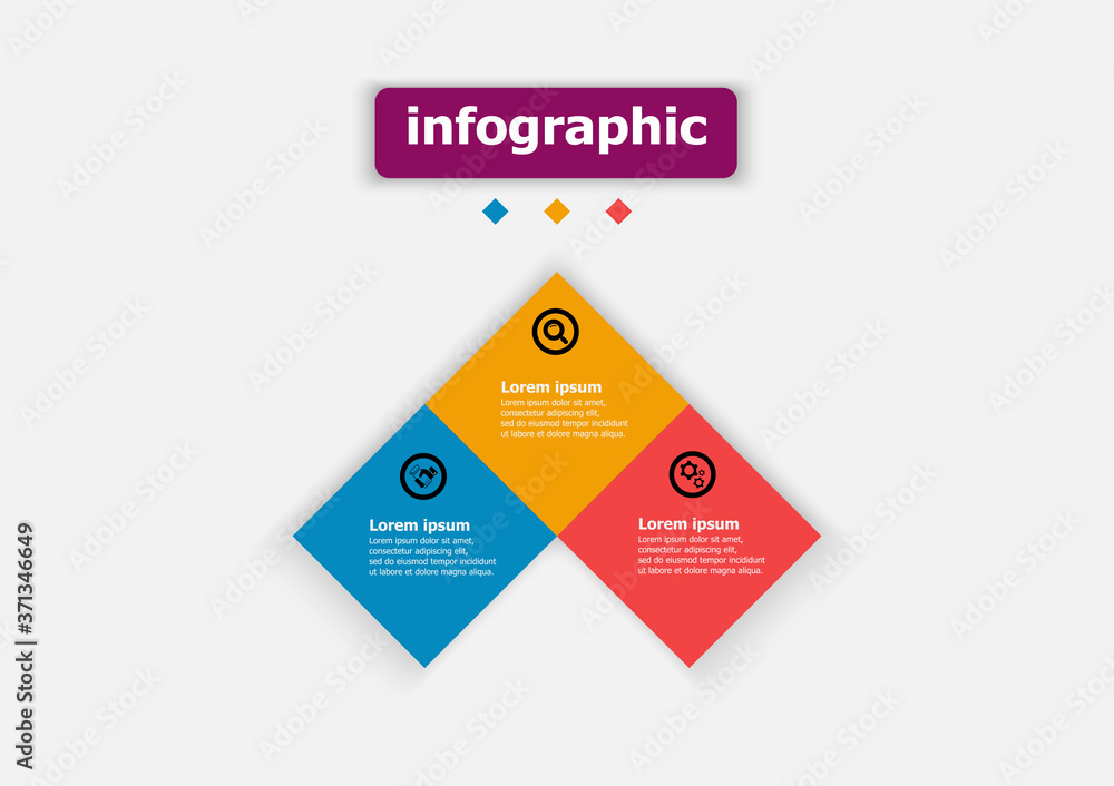 Poster square vector design template icon for illustration. planning design presentation business infograph
