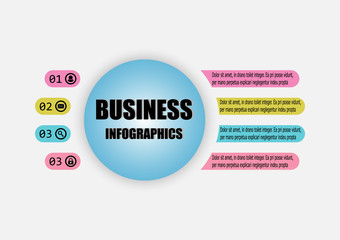 The circle vector design template icon for illustration. Planning presentation business infographic template with 4 options. Creative concept planning used for web banner.