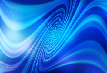 Obraz premium Light BLUE vector background with galaxy stars. Blurred decorative design in simple style with galaxy stars. Best design for your ad, poster, banner.