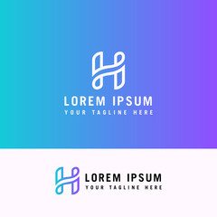 Letter H logo icon design template elements