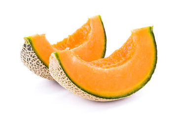 Fototapeta na wymiar Cantaloupe melon isolated on white background