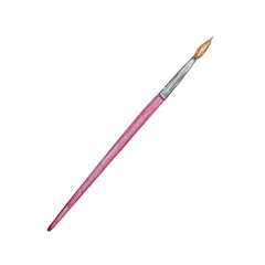 watercolor illustration paint brush