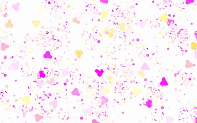 Fototapeta premium Light Pink, Yellow vector pattern with random forms.