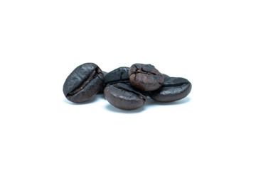 Dark roasted arabica coffee beans