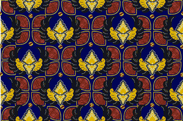 Indonesian batik motifs with very distinctive patterns. very artistic and aesthetic background, illustration, Vector, EPS 10