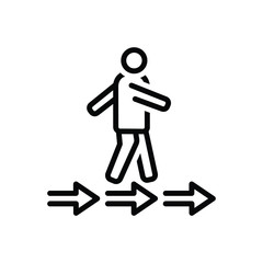 Black line  icon for pursue