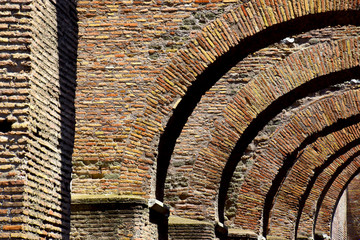 old stone arch in Rome, Italy