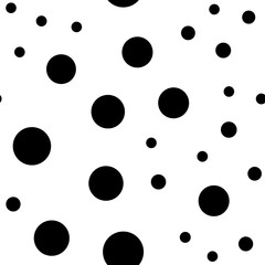 Dots seamless pattern. Random circles texture background.