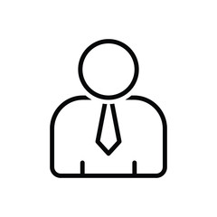 Black line  icon for human 
