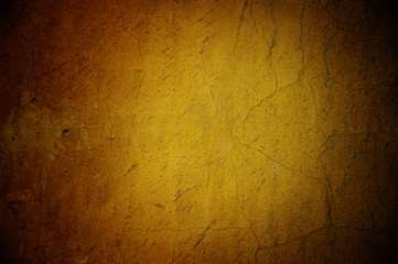 old yellow old cement wall vignette background