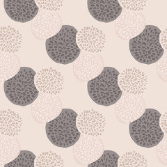 Pale dot circles seamless pattern. Pastel tones geometric artwork with simple design.