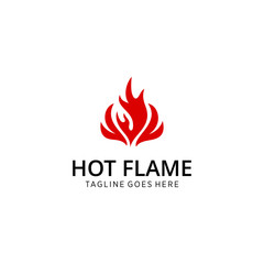 Creative hot Fire Flames red design Icons Vector Silhouette template
