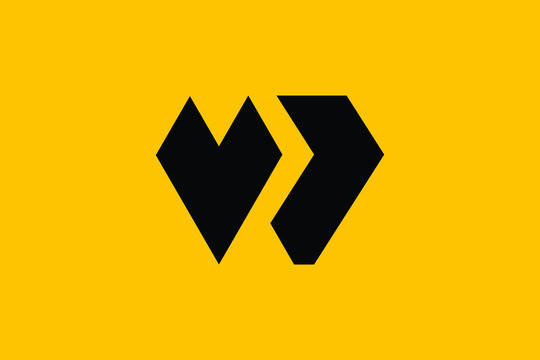 Minimal Innovative Initial WD logo and DW logo. Letter WD DW creative elegant Monogram. Premium Business logo icon. Black color on background
