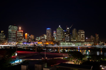 Fototapeta na wymiar A night shot of Brisbane cityscape, Australia