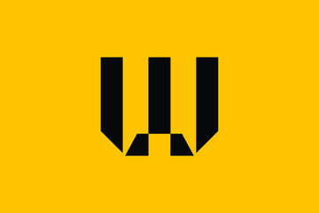 Minimal Innovative Initial WT logo and TW logo. Letter WT TW creative elegant Monogram. Premium Business logo icon. Black color on background