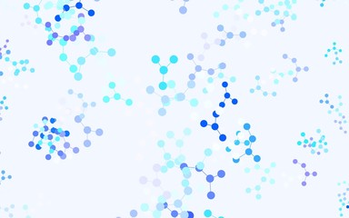 Light Blue, Red vector background with forms of artificial intelligence.