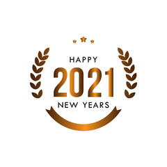 Happy New Years 2021 Celebration Vector Template Design Illustration