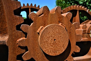 old rusty gears