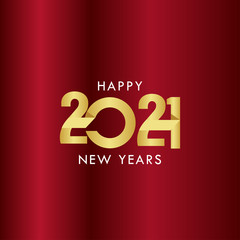Fototapeta na wymiar Happy New Years 2021 Celebration Vector Template Design Illustration