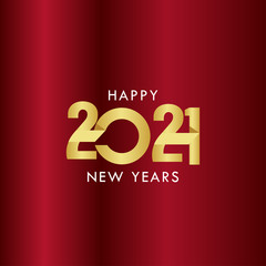 Happy New Years 2021 Celebration Vector Template Design Illustration