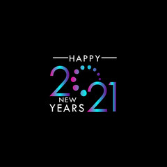 Happy New Years 2021 Celebration Vector Template Design Illustration