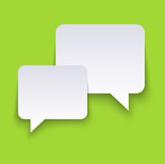 speech bubbles row with free space