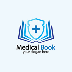 Obraz premium Medical Book Logo icon design vector,health book education logo Designs Inspiration.