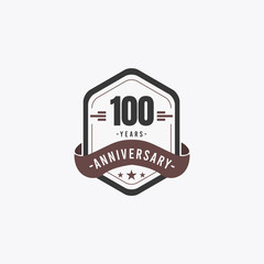 100 Years Anniversary Celebrations Vector Template Design Illustration