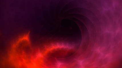 3D rendering abstract red fractal light background