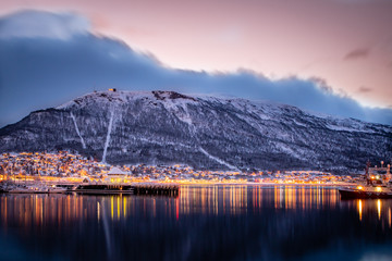 night view of the tromso city © Rickard