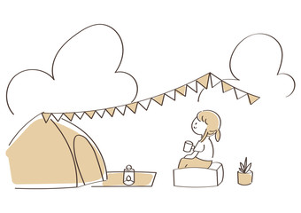 キャンプのイラスト