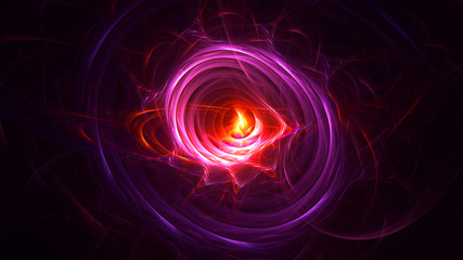 3D rendering abstract circle light background