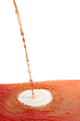 pouring cocktail isoalted on white background