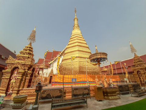 Within Wat Phra That Cho Hae is an ancient sacred temple to worship of Phrae province in Thailand