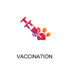 gradient vaccination icon, simple element from Pet-vet set, for web and mobile