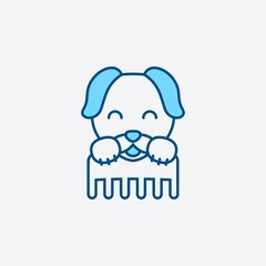 blue line grooming icon, simple element from Pet-vet set, for web and mobile