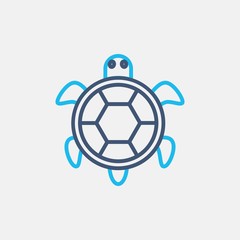 .line bicolor tortoise icon, graphic illustration from Pet-vet collection, for web and app design