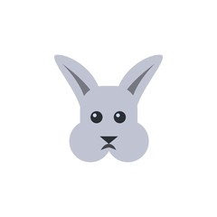 Fototapeta na wymiar flat rabbit icon, simple element from Pet-vet set, for web and mobile
