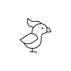 line parrot icon, simple element from Pet-vet set, for web and mobile
